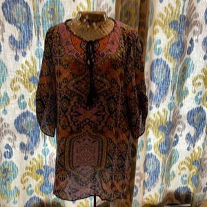 Silk multicolor dress by Tolani